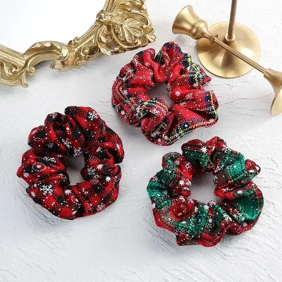 Christmas Scrunchie Fashionable Hair Accessory Christmas Scrunchie Fashionable Hair Accessory