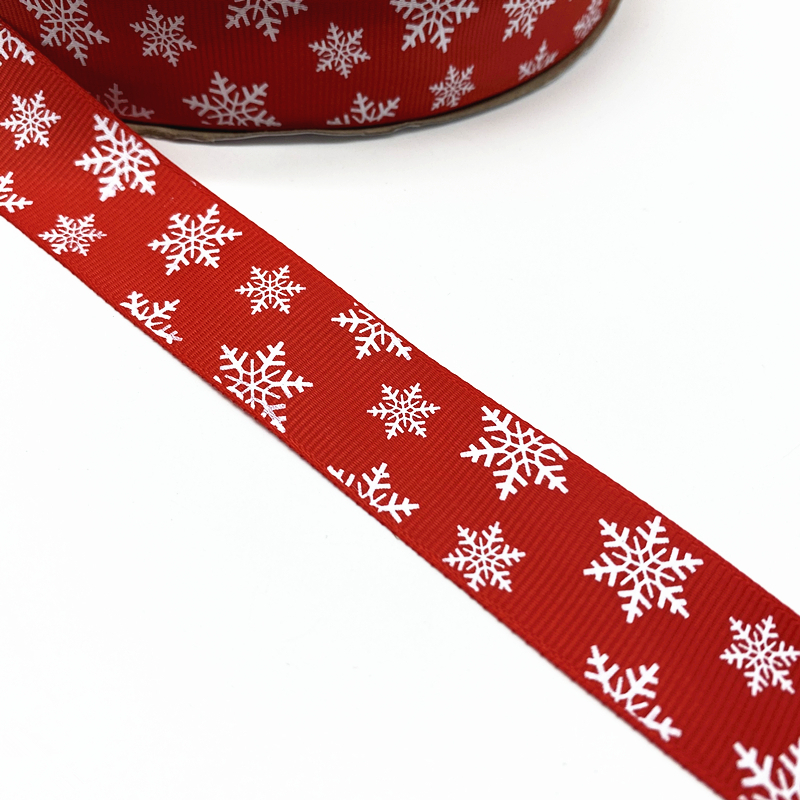 Christmas Snowflake Ribbon (5 Yards) Christmas Snowflake Ribbon (5 Yards)