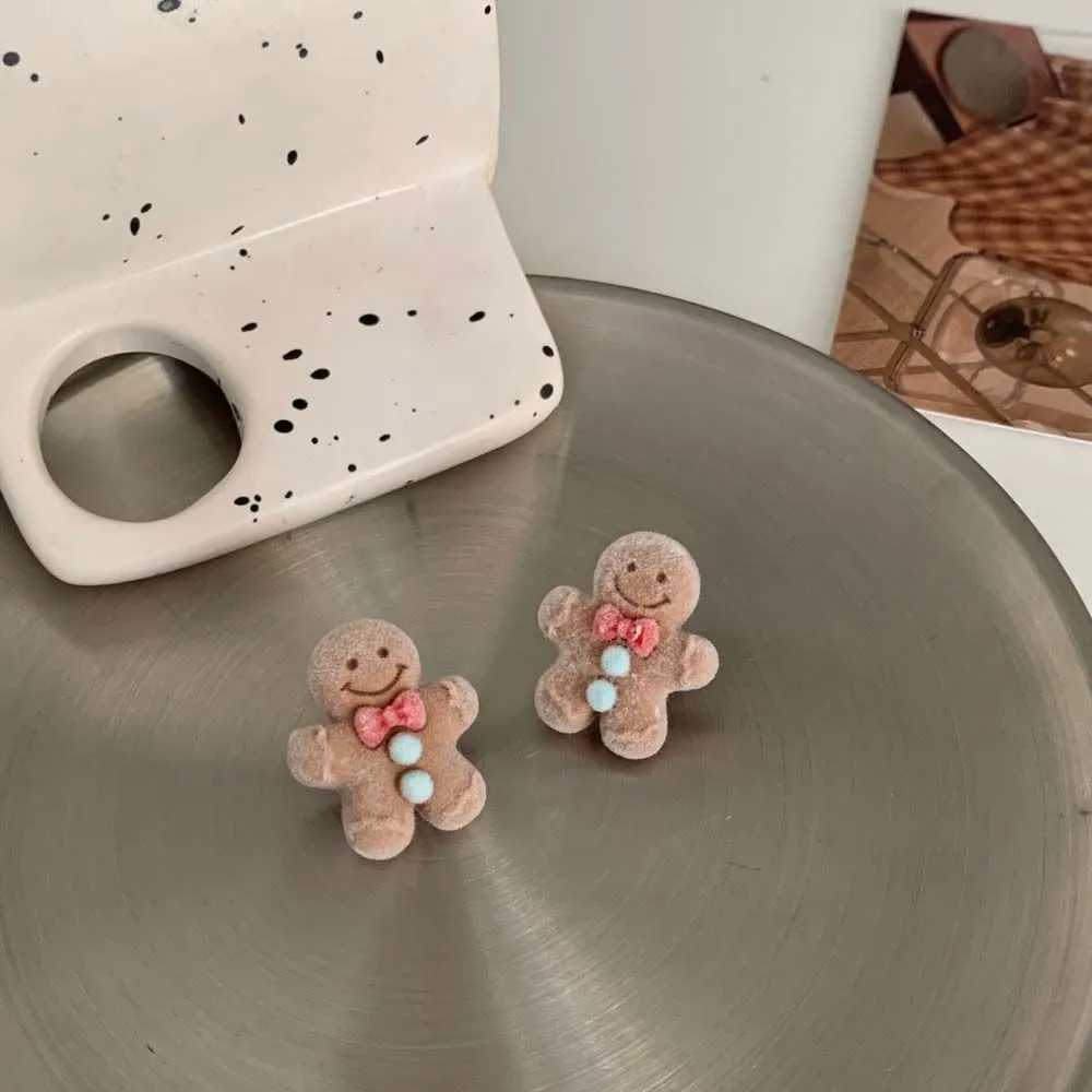 Christmas Stud Gingerbread Man Earrings