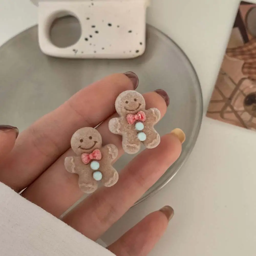 Christmas Stud Gingerbread Man Earrings