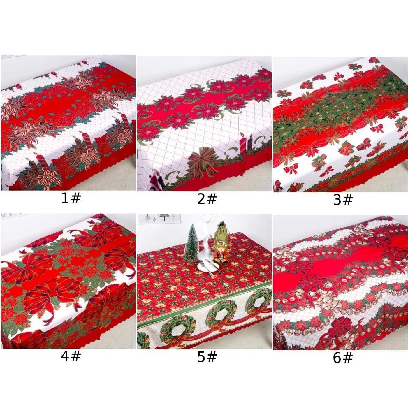 Christmas Tablecloth Rectangular Cover