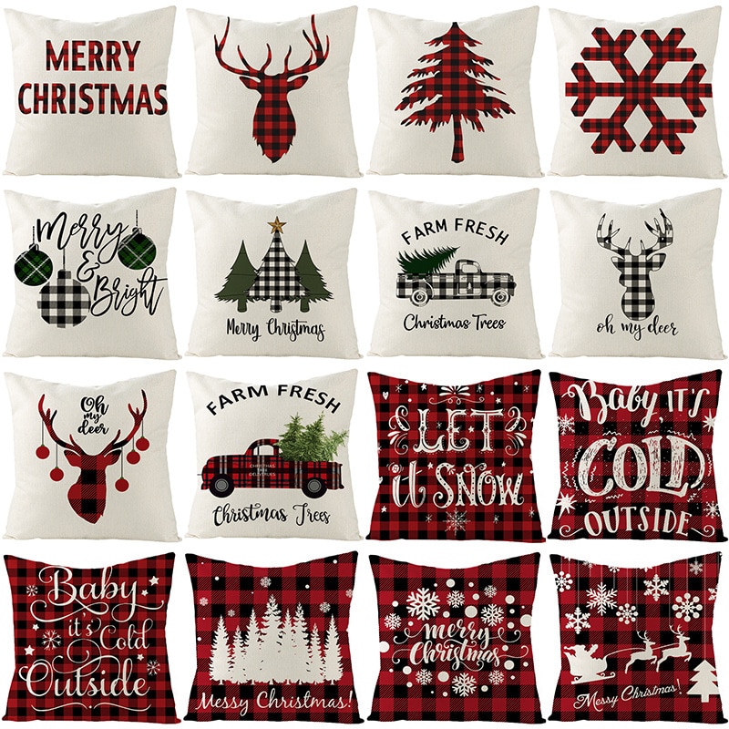 Christmas Throw Pillow Cover Christmas Throw Pillow Cover