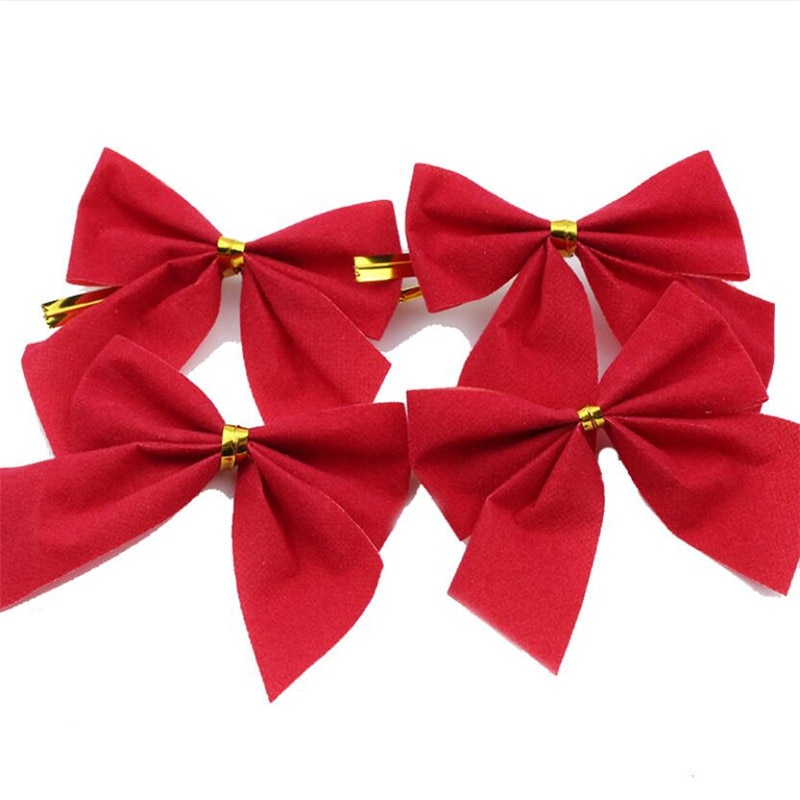 Christmas Tree Bows Hanging Decors (12 pcs)