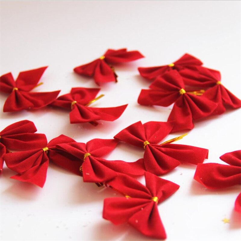 Christmas Tree Bows Hanging Decors (12 pcs)