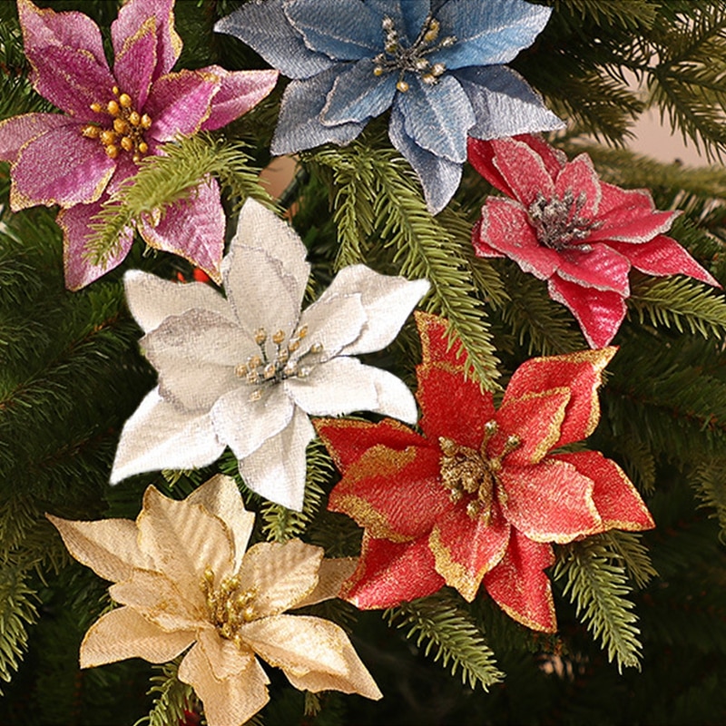 Christmas Tree Flower Decoration Ornament (10 pcs) Christmas Tree Flower Decoration Ornament (10 pcs)