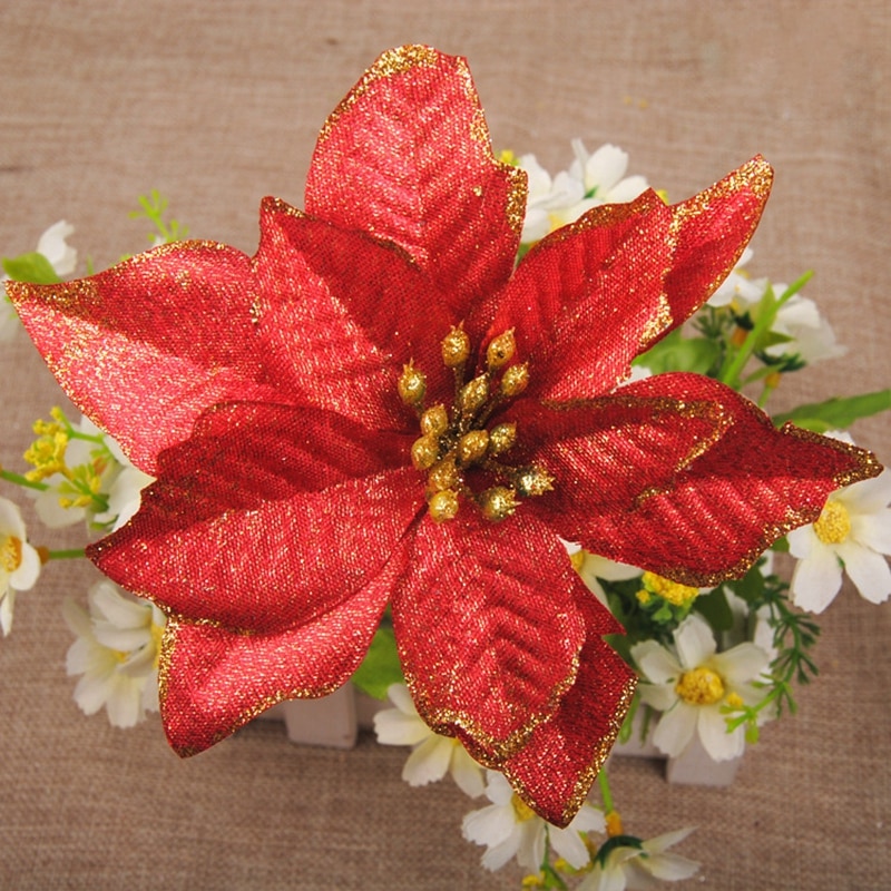 Christmas Tree Flower Decoration Ornament (10 pcs)