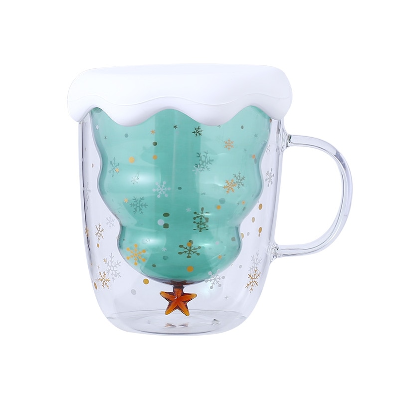Christmas Tree Mug Double Wall Glass Christmas Tree Mug Double Wall Glass