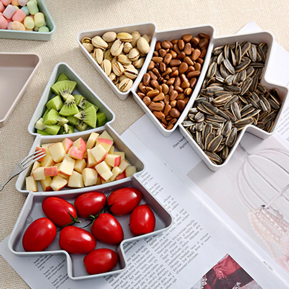 Christmas Tree Tray 3 Grids Snack Plate Christmas Tree Tray 3 Grids Snack Plate
