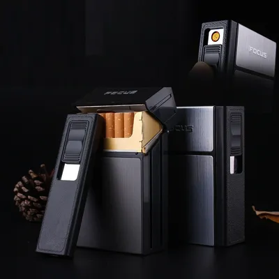 Cigarette Case Box Flameless Lighter Cigarette Case Box Flameless Lighter