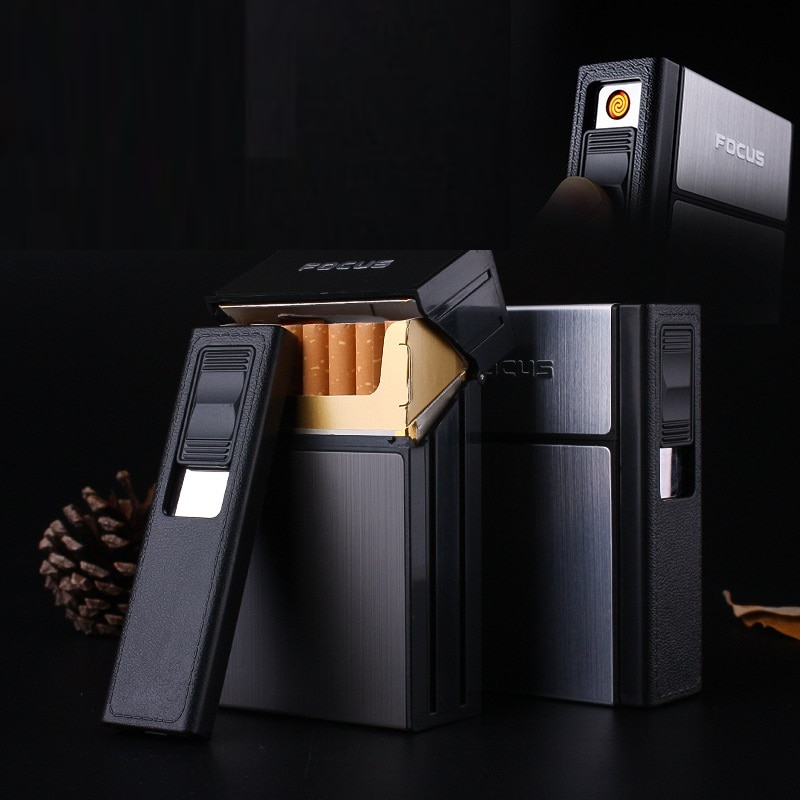 Cigarette Case Box Flameless Lighter Cigarette Case Box Flameless Lighter
