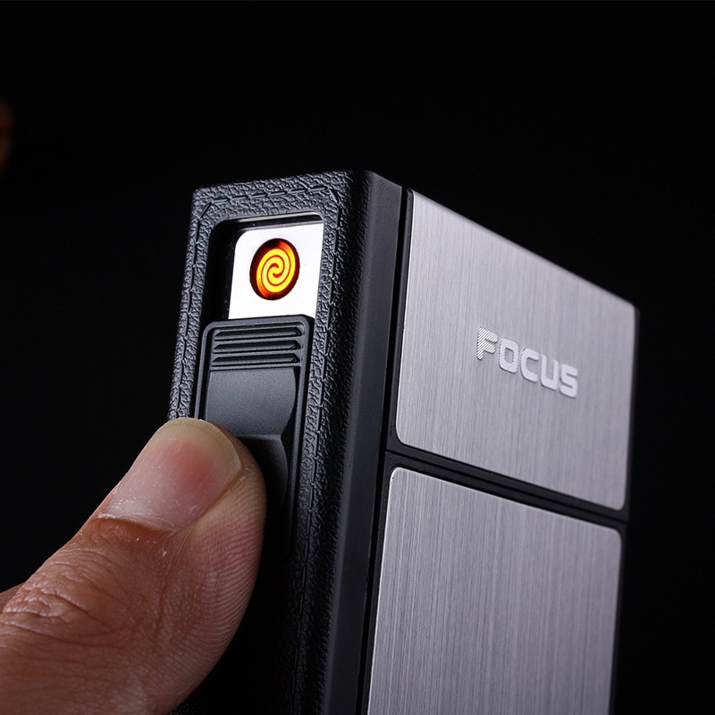 Cigarette Case Box Flameless Lighter Cigarette Case Box Flameless Lighter