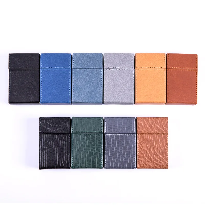 Cigarette Case Holds 20 King Size Cigarettes PU Leather Storage Box Smoking Accessories Gift for Men and Women