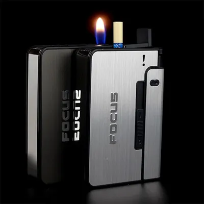 Cigarette Case with Lighter Automatic Container Cigarette Case with Lighter Automatic Container