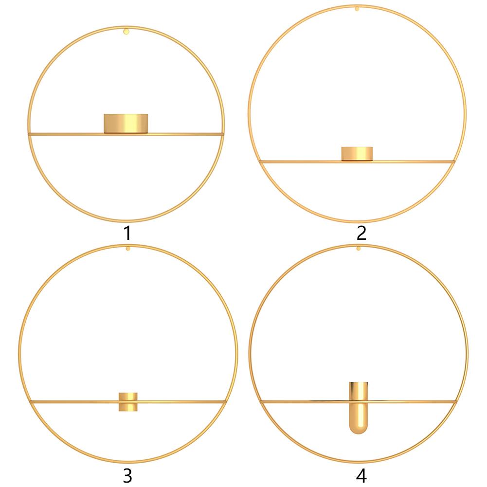 Circle Candle Holder Iron Wall Decor