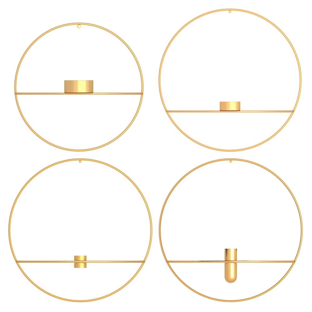 Circle Candle Holder Iron Wall Decor