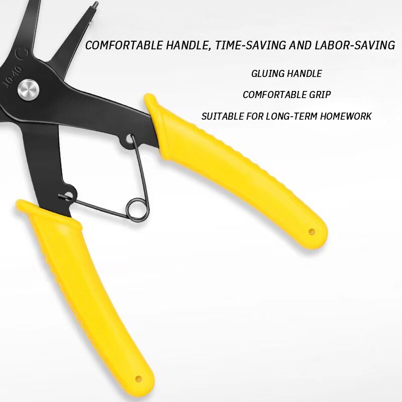 Circlip Pliers 2 in 1 Internal and External Dual Purpose Pliers External Spring Pliers Large Retaining Ring Removal