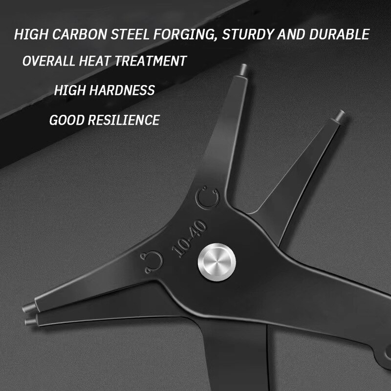 Circlip Pliers 2 in 1 Internal and External Dual Purpose Pliers External Spring Pliers Large Retaining Ring Removal