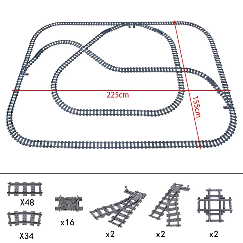 City High-tech Trains Flexible Tracks Forked Straight Curved Rails Crossing Switch Building Block Bricks Creative Toys City High-tech Trains Flexible Tracks Forked Straight Curved Rails Crossing Switch Building Block Bricks Creative Toys