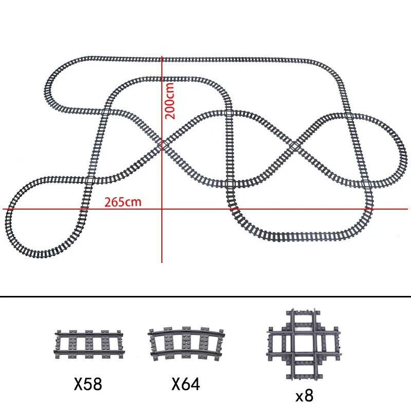 City High-tech Trains Flexible Tracks Forked Straight Curved Rails Crossing Switch Building Block Bricks Creative Toys City High-tech Trains Flexible Tracks Forked Straight Curved Rails Crossing Switch Building Block Bricks Creative Toys