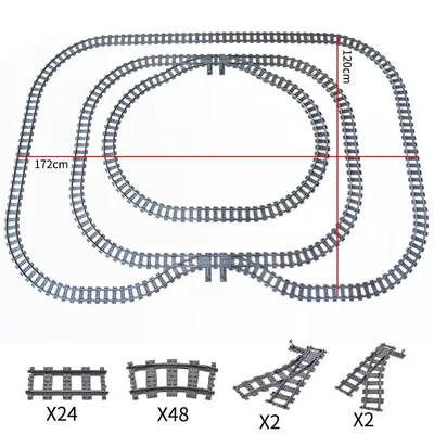 City High-tech Trains Flexible Tracks Forked Straight Curved Rails Crossing Switch Building Block Bricks Creative Toys City High-tech Trains Flexible Tracks Forked Straight Curved Rails Crossing Switch Building Block Bricks Creative Toys