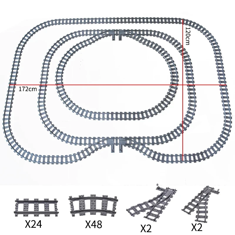 City High-tech Trains Flexible Tracks Forked Straight Curved Rails Crossing Switch Building Block Bricks Creative Toys City High-tech Trains Flexible Tracks Forked Straight Curved Rails Crossing Switch Building Block Bricks Creative Toys