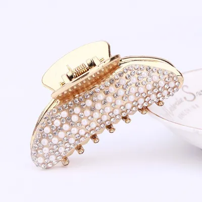 Clamp Hair Clip with Shiny Stones Clamp Hair Clip with Shiny Stones