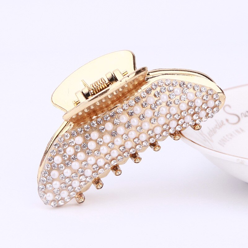 Clamp Hair Clip with Shiny Stones