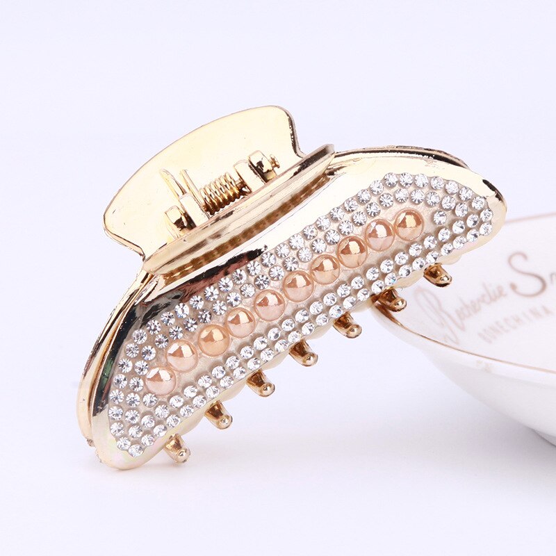 Clamp Hair Clip with Shiny Stones Clamp Hair Clip with Shiny Stones