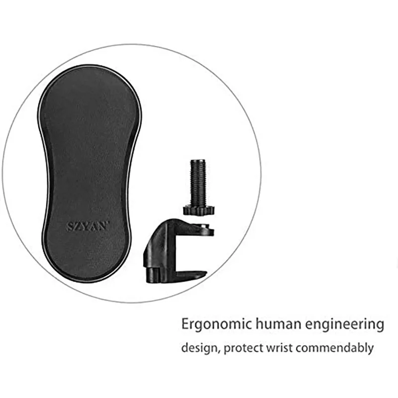 Clamped-On Adjustable Elbow Rest for Desk Clamped-On Adjustable Elbow Rest for Desk