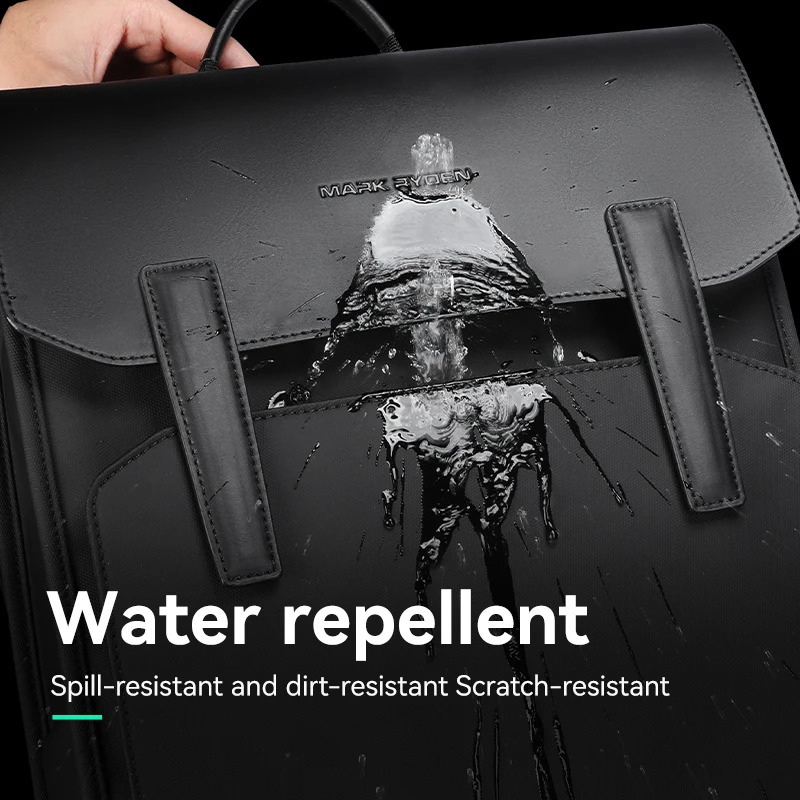 Classic Business Work Black Leather Backpack 15.6 Inch Laptop Waterproof Bag School Bags Business bacbackpack for men Classic Business Work Black Leather Backpack 15.6 Inch Laptop Waterproof Bag School Bags Business bacbackpack for men