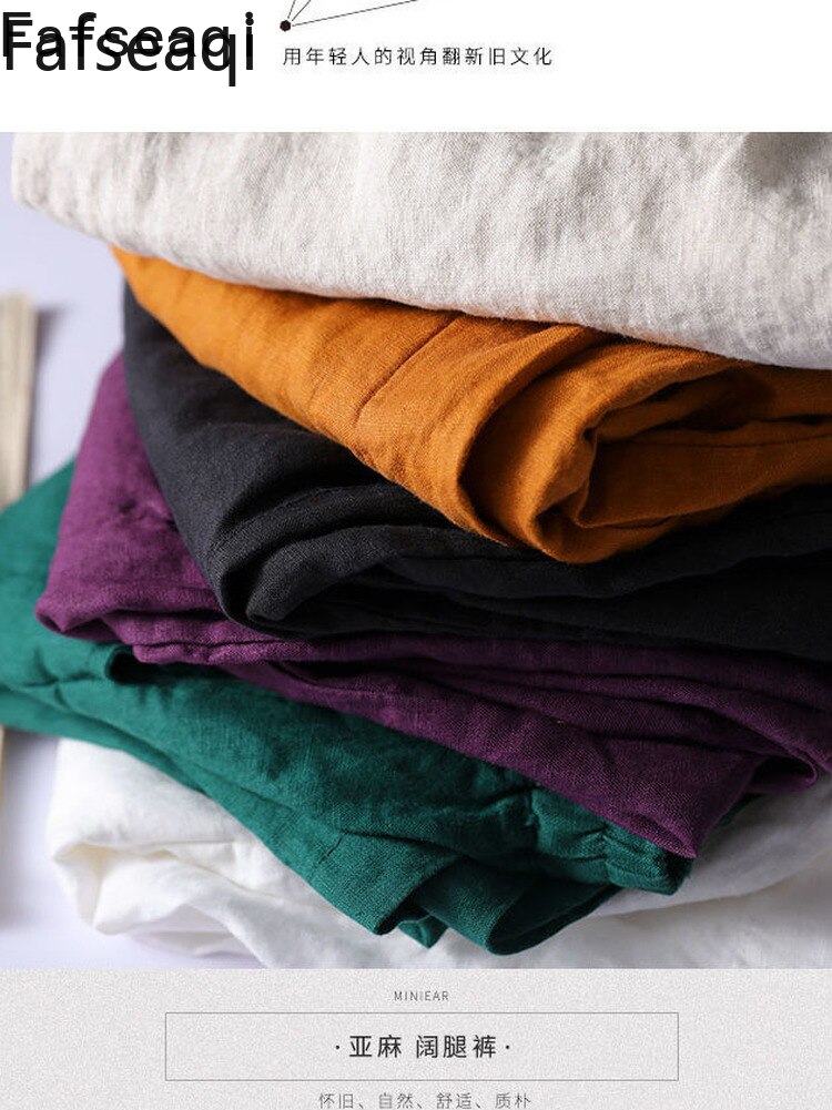Classic Linen Wide Leg Ladies Pants
