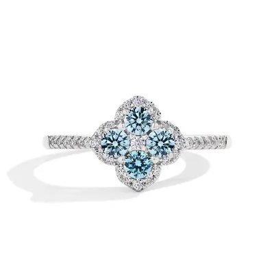 Classic Moissanite Rings for Women Sterling Silver Engagement Wedding Party Fine Jewelry Gift