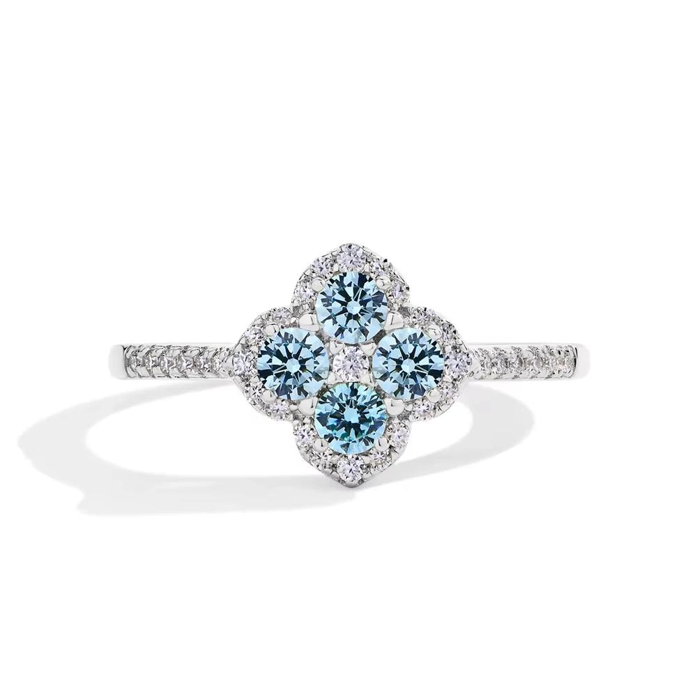 Classic Moissanite Rings for Women Sterling Silver Engagement Wedding Party Fine Jewelry Gift