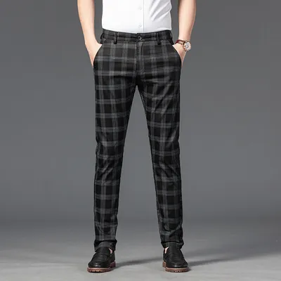Classic Stripe Men's Plaid Pants