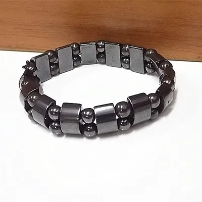 Classical Hematite Energy Beaded Elastic Magnetic Therapy Health Care Loss Weight Bracelets Slimming Health Care for