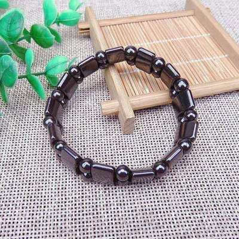 Classical Hematite Energy Beaded Elastic Magnetic Therapy Health Care Loss Weight Bracelets Slimming Health Care for