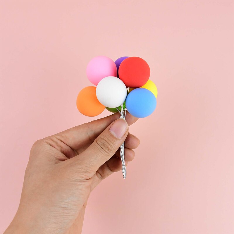 Clay Balloon Topper for Cake (8 pcs)