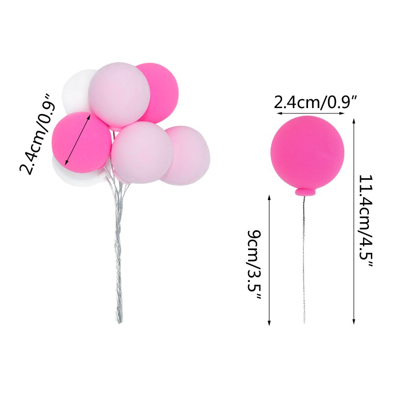 Clay Balloon Topper for Cake (8 pcs)