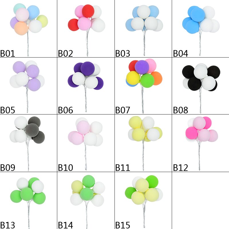 Clay Balloon Topper for Cake (8 pcs)