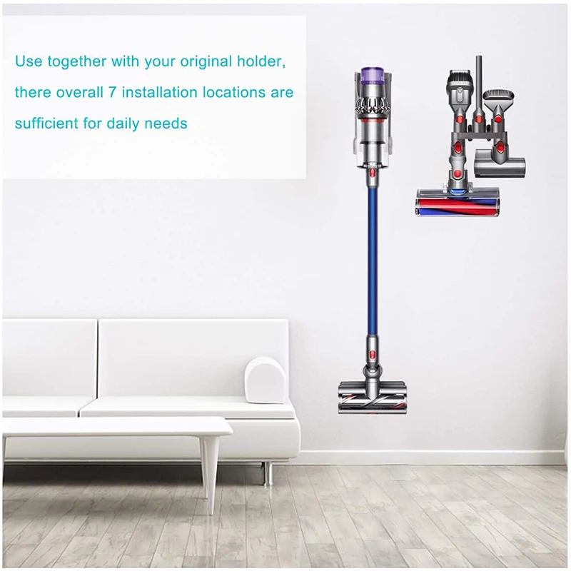 Cleaning Brush Head Storage Bracket for Dyson V7 V8 V10 Vacuum Cleaner Parts Stand Tool Nozzle Base Attachments Rack Cleaning Brush Head Storage Bracket for Dyson V7 V8 V10 Vacuum Cleaner Parts Stand Tool Nozzle Base Attachments Rack