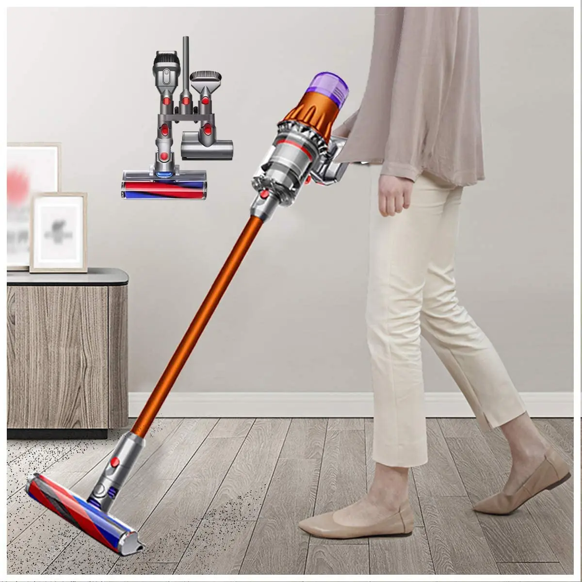 Cleaning Brush Head Storage Bracket for Dyson V7 V8 V10 Vacuum Cleaner Parts Stand Tool Nozzle Base Attachments Rack Cleaning Brush Head Storage Bracket for Dyson V7 V8 V10 Vacuum Cleaner Parts Stand Tool Nozzle Base Attachments Rack