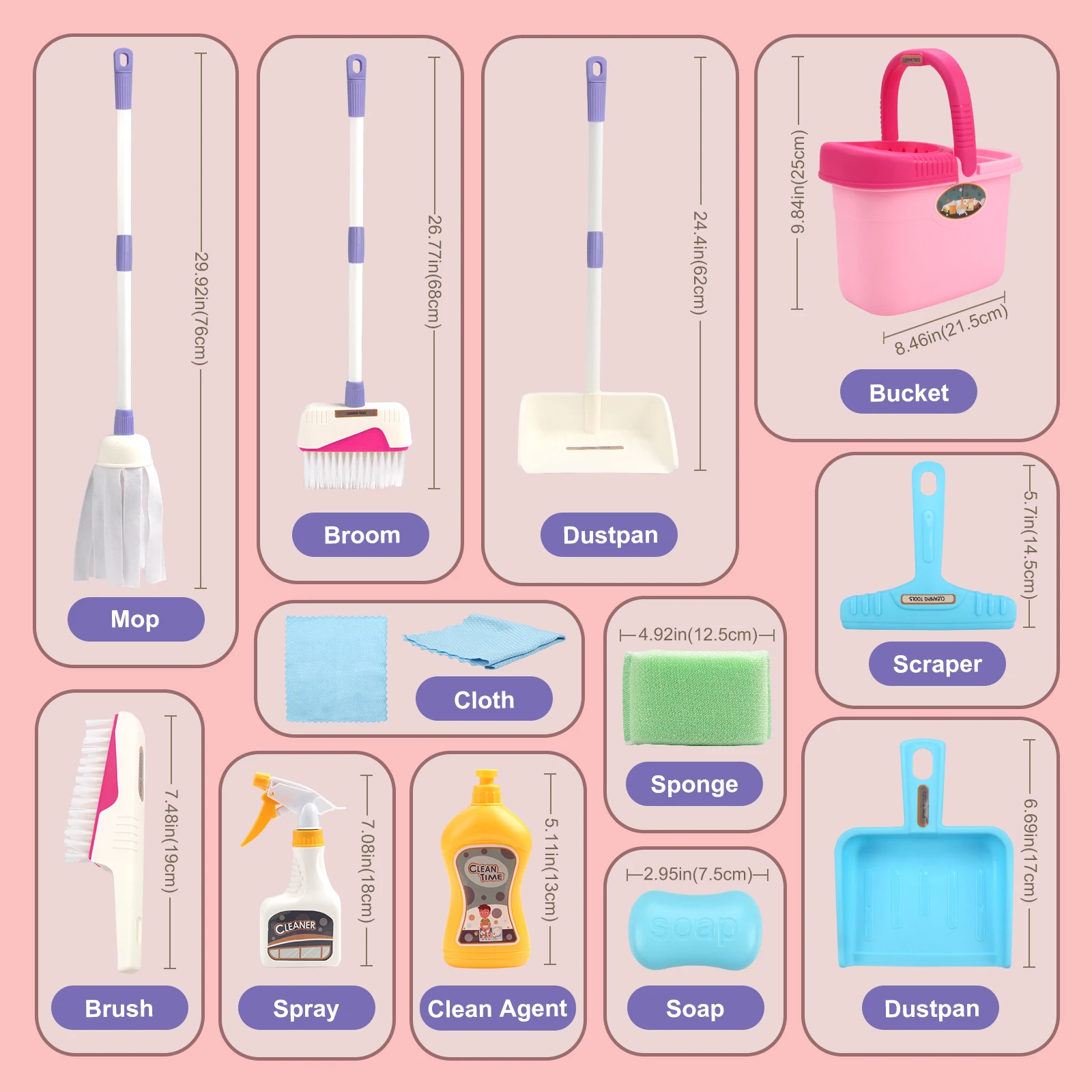 Cleaning Set Toys for Kids (12Pcs) Cleaning Set Toys for Kids (12Pcs)