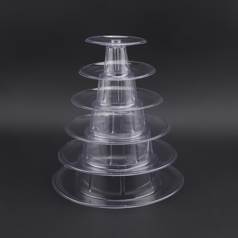 Clear 6 Layer Macaron Display Tower
