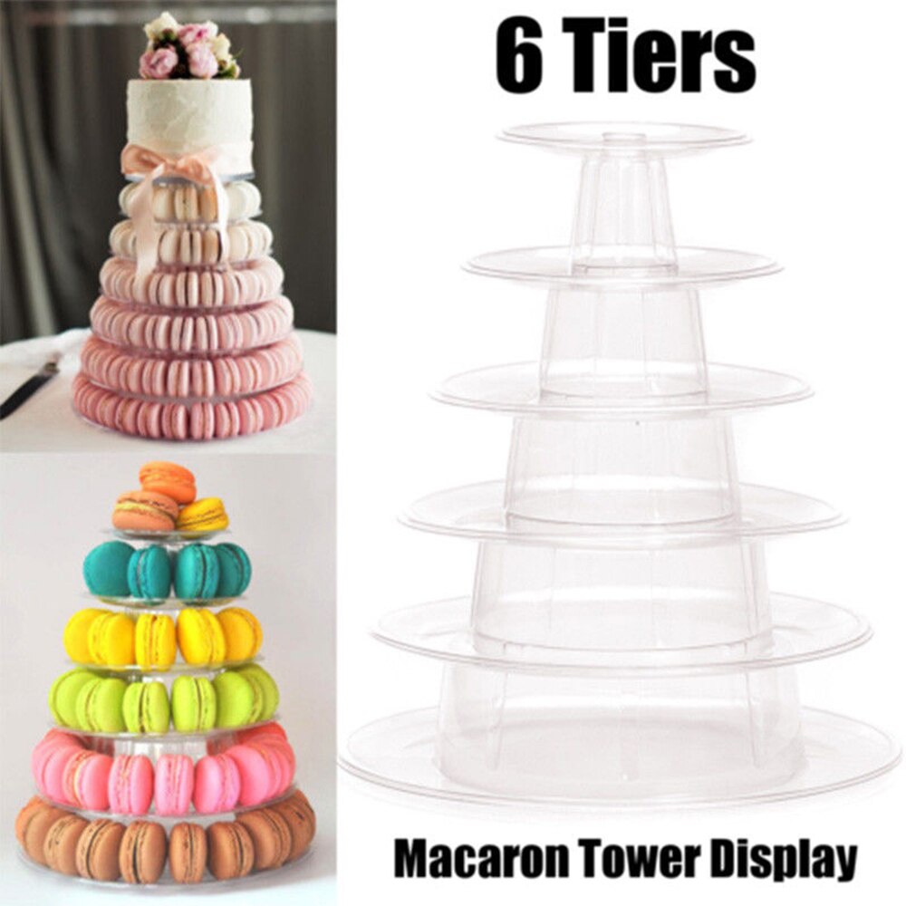 Clear 6 Layer Macaron Display Tower