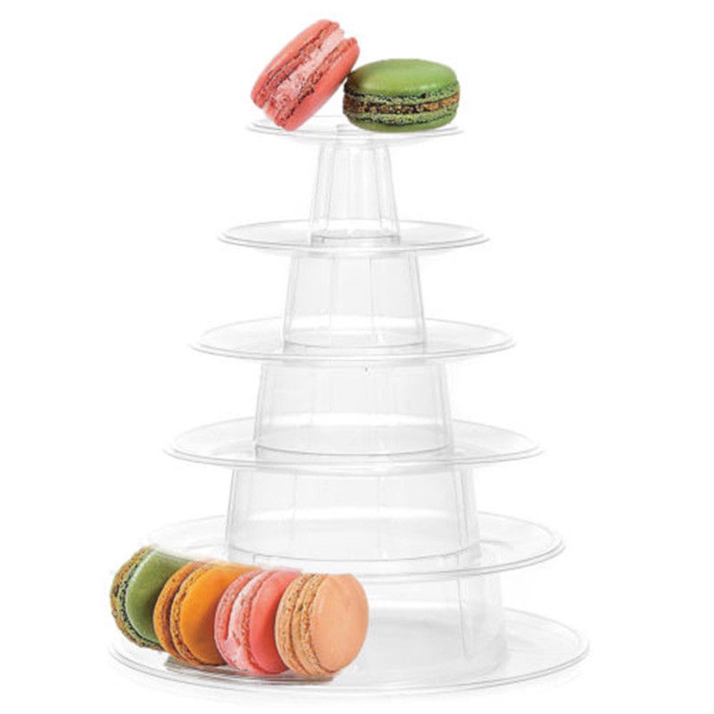 Clear 6 Layer Macaron Display Tower