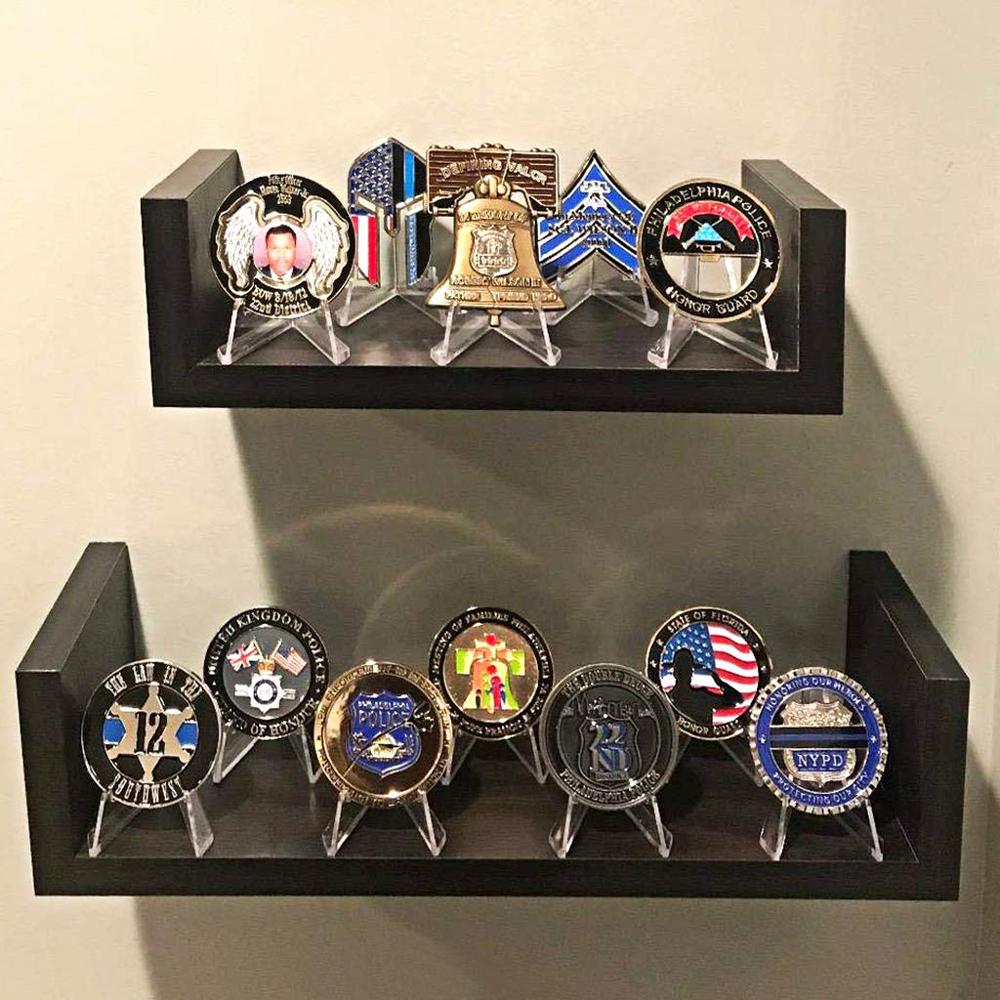 Clear Acrylic Coin Holders for Display (20 pcs)