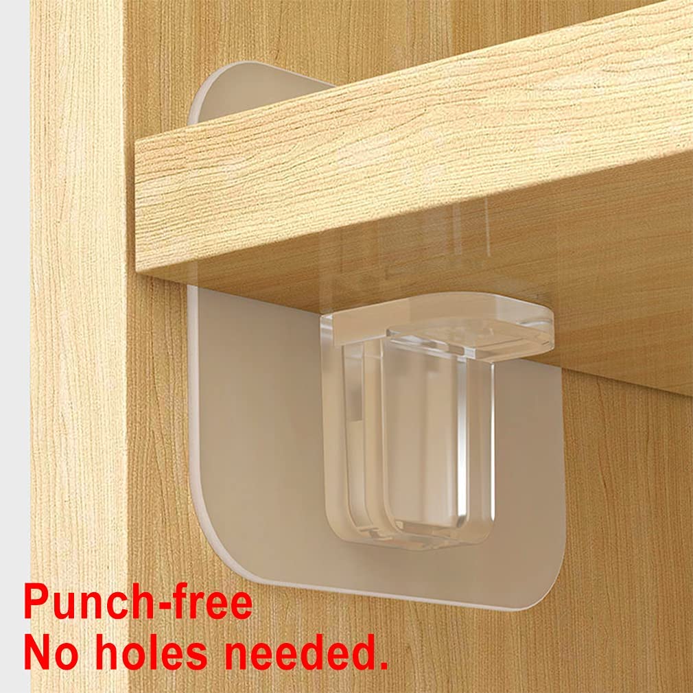 Clear Adhesive Shelf Support Pegs (10 pcs)