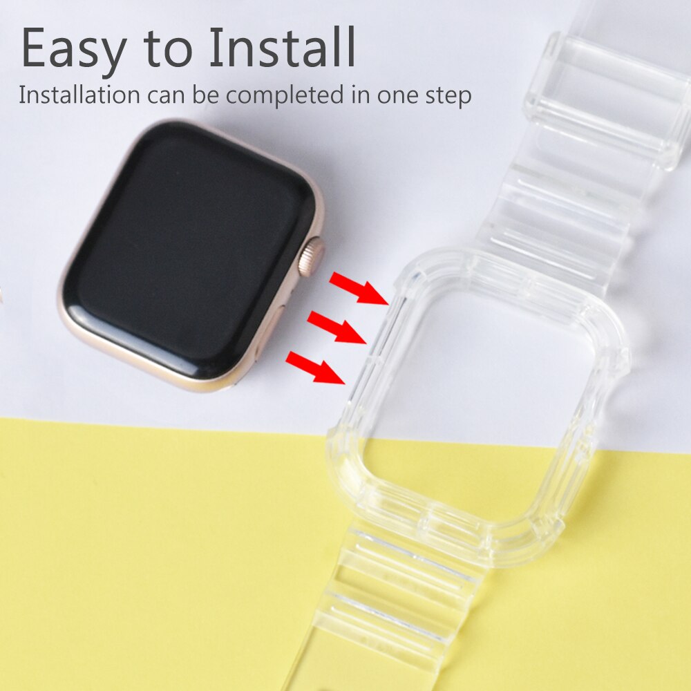 Clear Apple Watch Band Plastic Strap