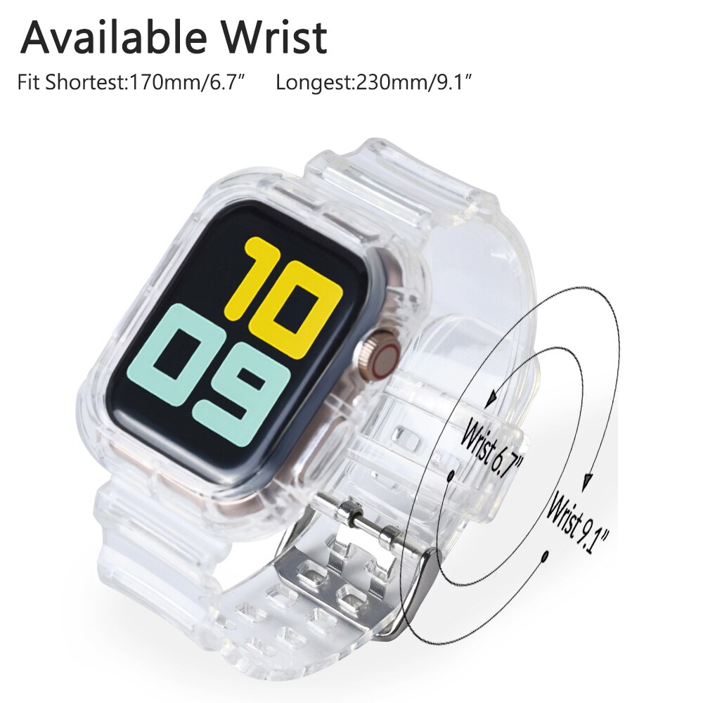 Clear Apple Watch Band Plastic Strap