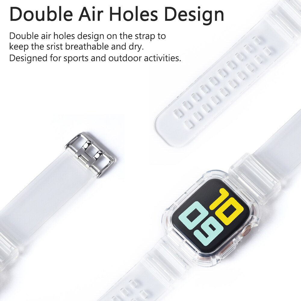 Clear Apple Watch Band Plastic Strap